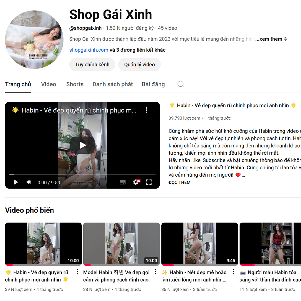 shop gái xinh youtube